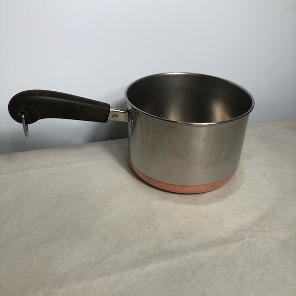 Vtg Revere Ware Copper Bottom SaucePan 2Quart 1801 No Lid Rome NY USA READ - Picture 2 of 9